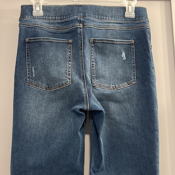 Spanx Distressed Ankle Skinny Jeans Medium Wash Medium - Picture 11 of 12